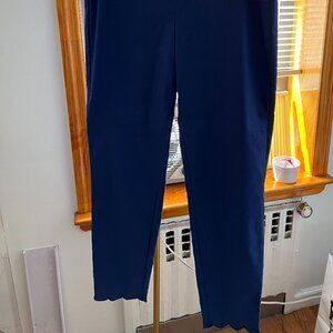 Royal Blue Scallop Hem Work Pants